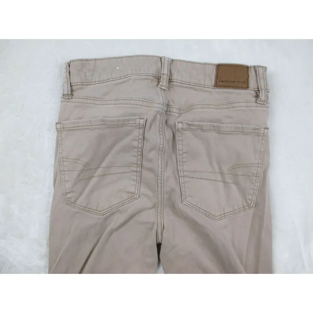 American Eagle Pants‎ Womens Brown 2 Hi-Rise Jegging Jeans Denim Ladies 24x27